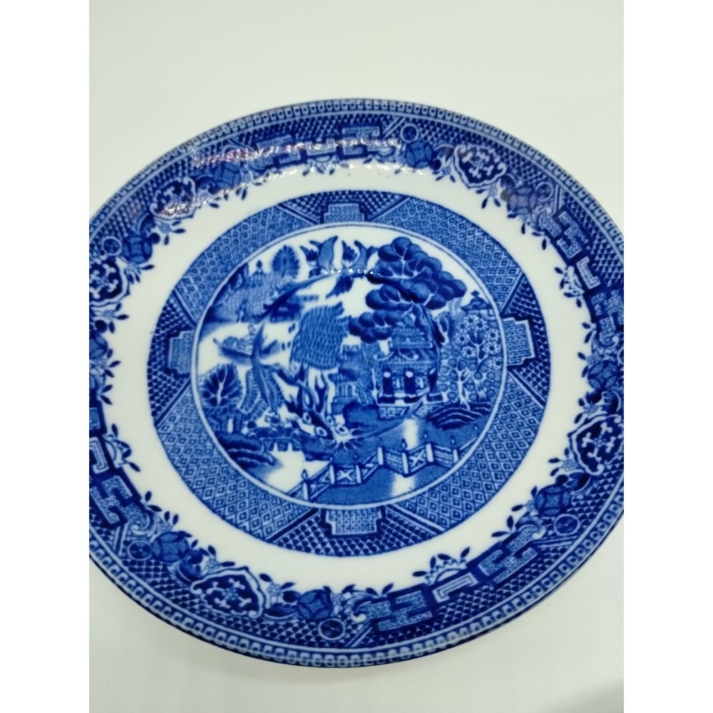 Set Of 4 Willow Royal Venton Ware 6" Saucers John Steventon England - Picture 10 of 10